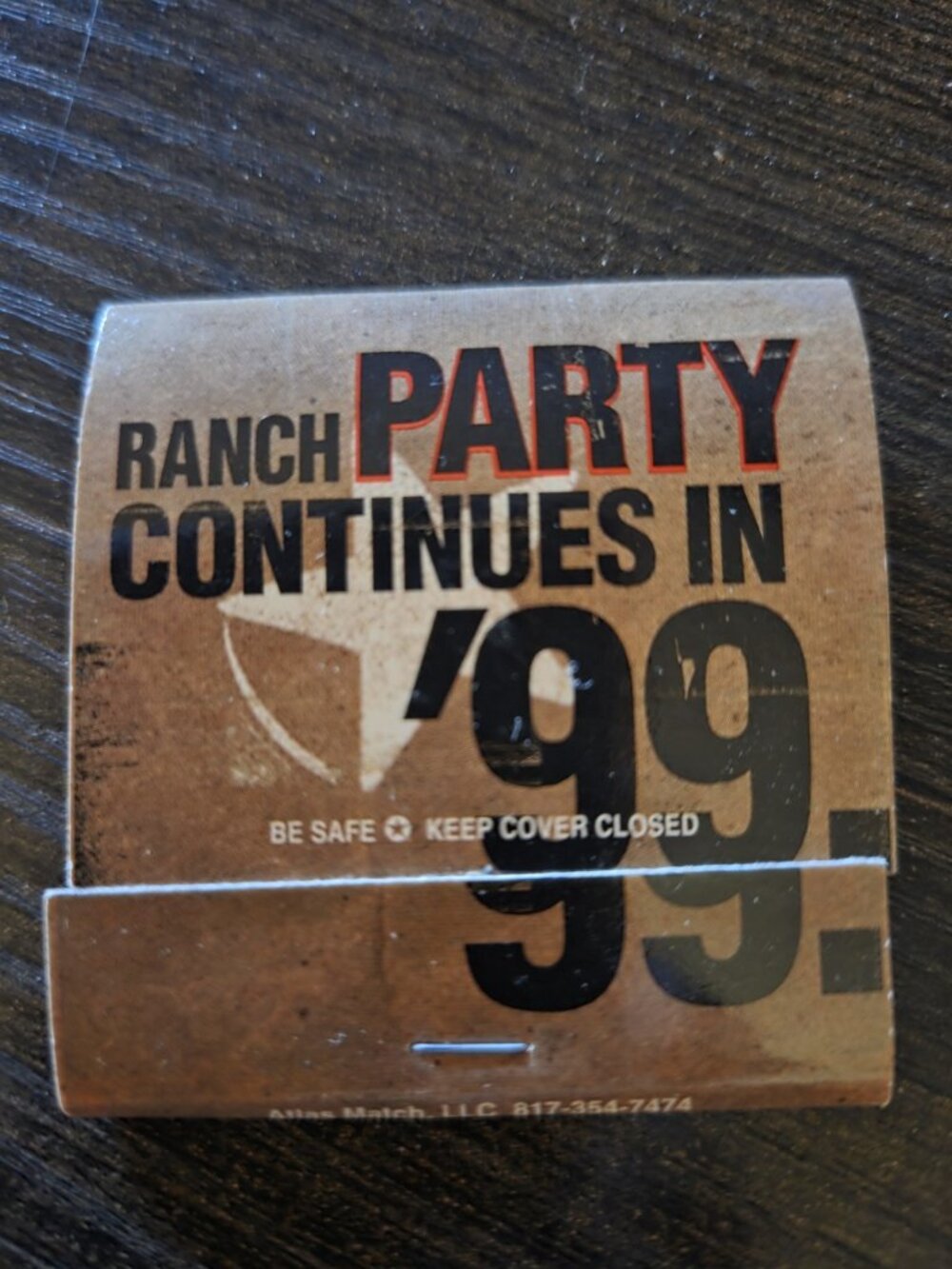 Vintage 1998 Marlboro Ranch Party Continues '99 Matchbook Missing 1 Match...
